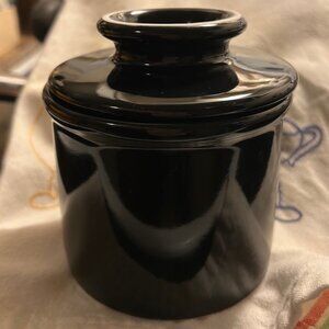 THE ORIGINAL BUTTER BELL,  by L. Tremain, Glossy Black Crock for Butter Storage